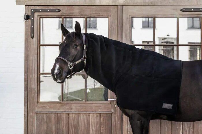 Kentucky tjock fleece hals, svart & marinblå